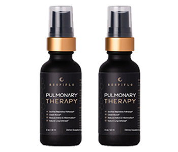 Two bottles of RespiFlo Pulmonary Therapy spray