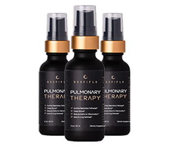 Three bottles of RespiFlo Pulmonary Therapy spray